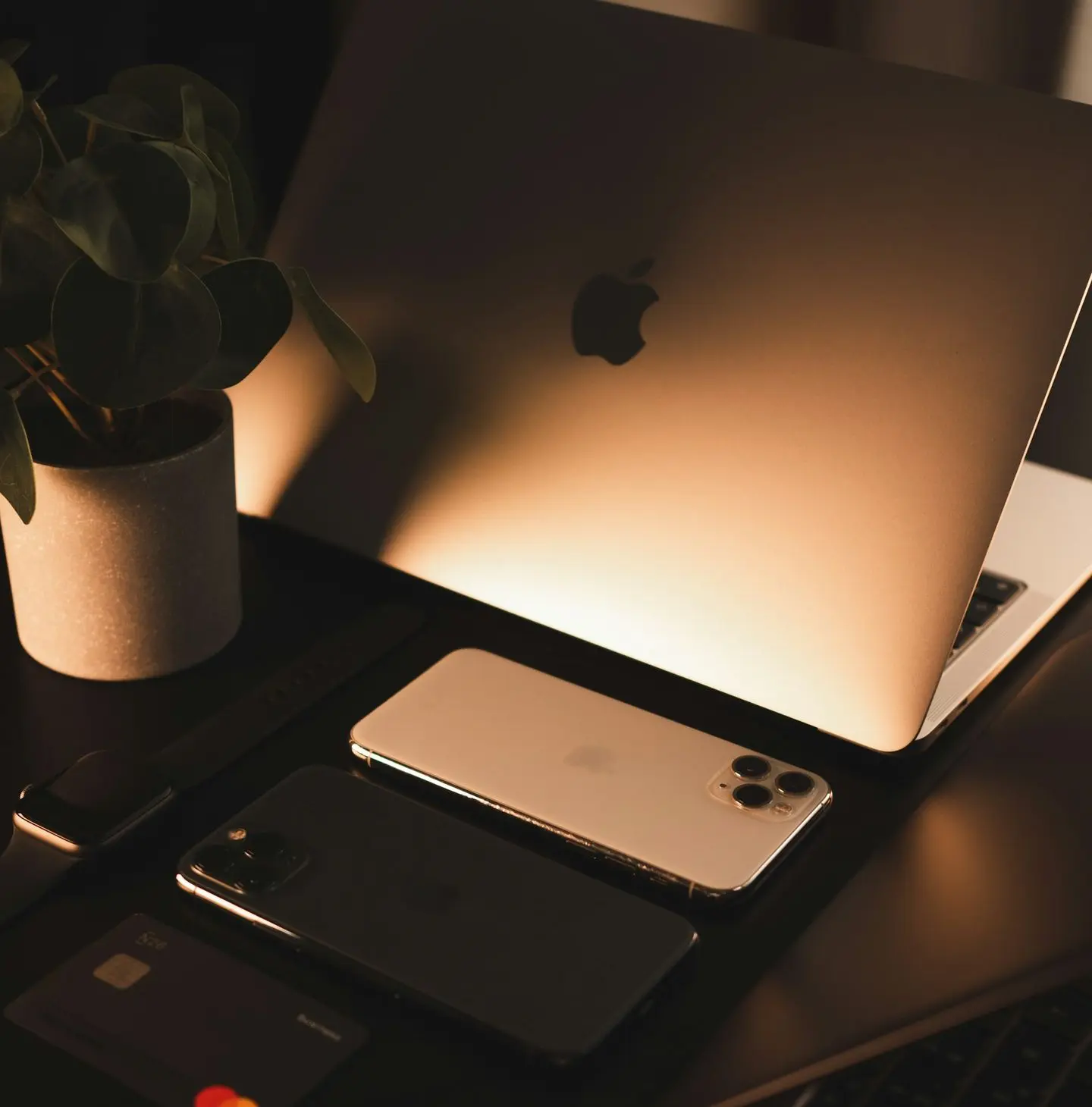 a cell phone and a laptop